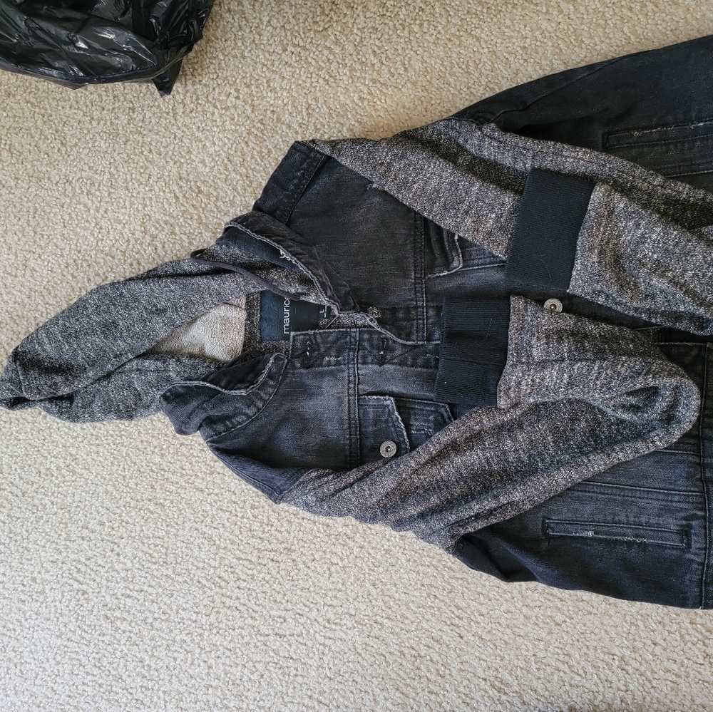 Jean jacket with soft long sleeves